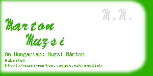 marton muzsi business card